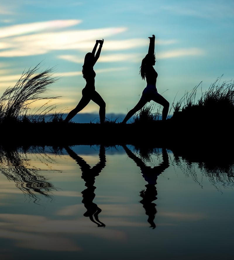 Woman meditating in yoga pose
